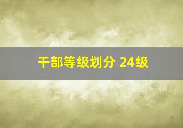 干部等级划分 24级